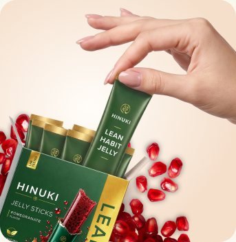 Hinuki Korean jelly stick sachet with pomegranate fiber jelly